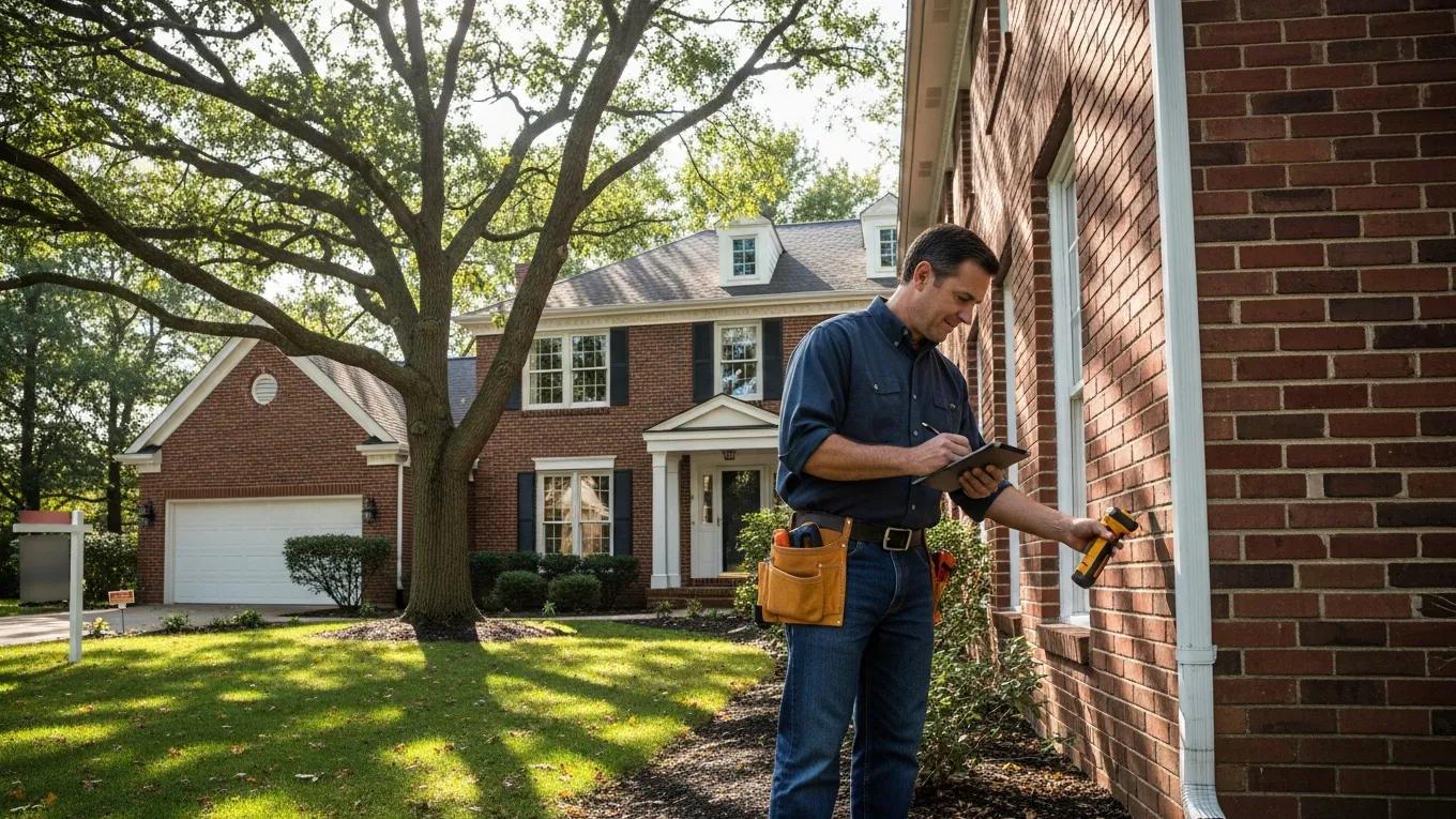 Home inspector reviewing property condition in Southeast Michigan
