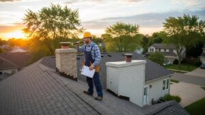 Residential property inspection process with a professional evaluating a home in Southeast Michigan