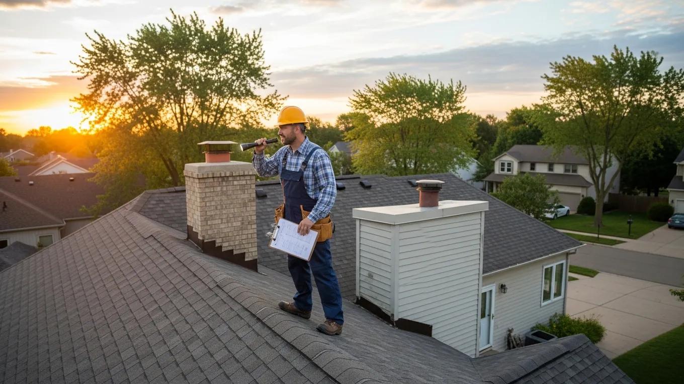 Residential property inspection process with a professional evaluating a home in Southeast Michigan